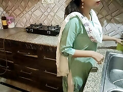 desi marvelous stepmom gets angry on him after proposing in kitchen pissing