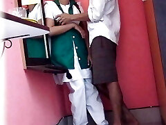 New Indian school doll fucking with her teacher