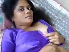 Purple saree bhabhi fellating cock like pro