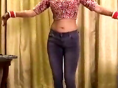 Bride Belly Button showing and dancing on Wedding night for fun