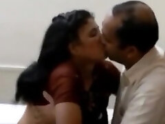 Indian wife pleasing her hubby boss for his premossion