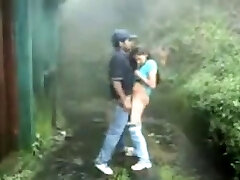 British Indian couple boink in rain storm at hill station