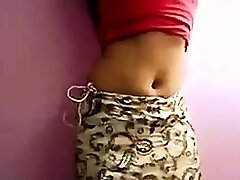 indian beautiful teen college girl cool dance and belly show