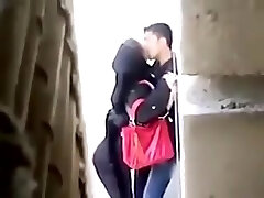 Hidden Webcam Caught Arab School Lover Public Place Sex