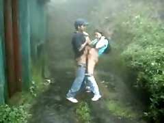 Sinful kinky amateur brunette Girlfriend provides her BF with a blowage outdoors