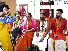 Desi queen BBW Sucharita Full foursome Swayambar hardcore erotic Night Group fuckfest gangbang Total Movie ( Hindi Audio ) 