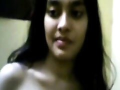 sexy bengali colg girl demonstrates her tits