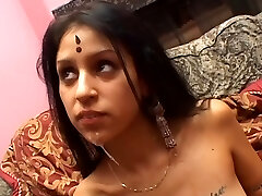 Adorable Indian wife gets a lot of spunk on her body after threesome fuck