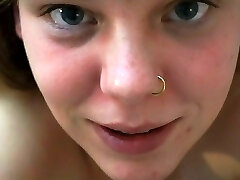 German 18yo Teen Plus-size with huge tits and braces humps herself
