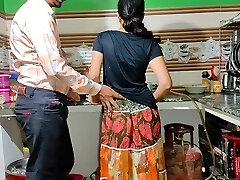 Indian Maid Fucked By Owner, Desi Maid Pummeled In The Kitchen , Clear Hindi Audio Hook-up