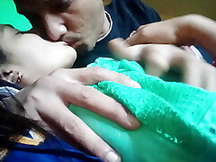 Insatiable girlfriend kissing so lovely with boyfriend and sucking boobs