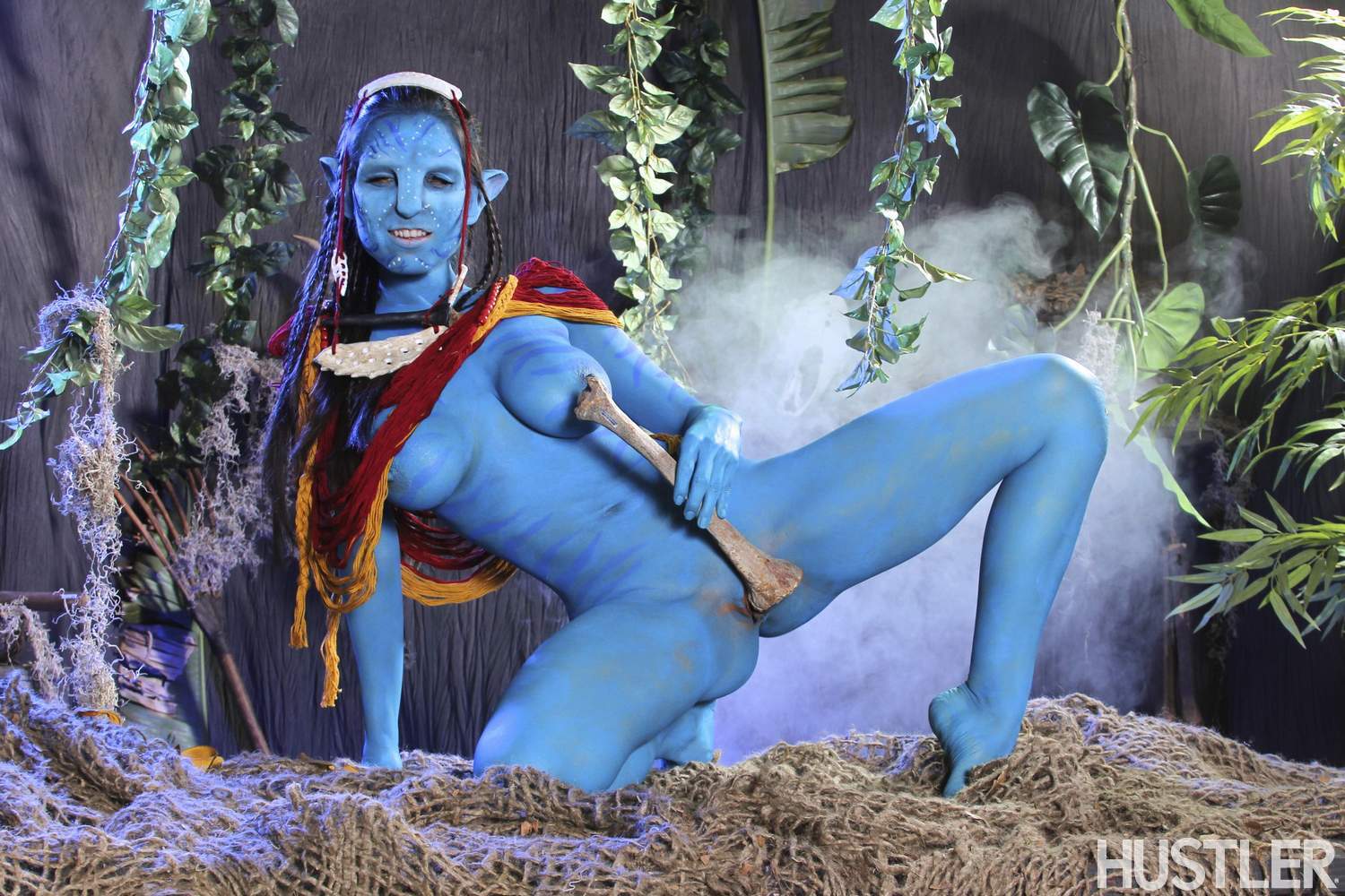 Blue Alien Girl Porn - Sexy Yurizan as a blue alien fucking a male human