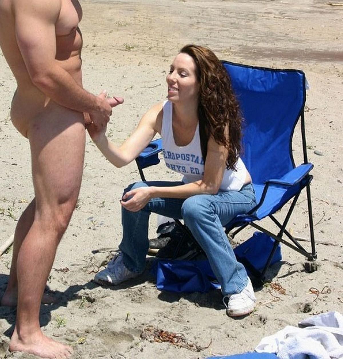 Hot Big Dick At The Beach