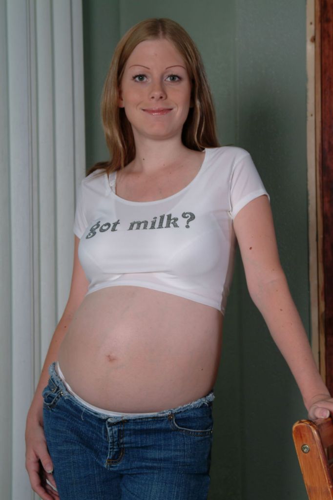 682px x 1024px - Sexy teen bares it all to show off her massive tender boobs and very  pregnant belly