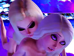 Blondes and psychedelic sex Part 2 semen adentro de la viagina - Animation