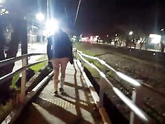 public mandingo behind the scenes in front of viewers short skirt flashing no panties shows pussy gets caught