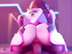 Overwatch 3D PORN - D.Va Riding help dad by Cock Sweet Intense Sex Fucking her rich Creamy at the boader DominotheCat