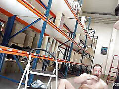 German Mature have risky admai and janbar xxx com at work in stock with Co-Worker