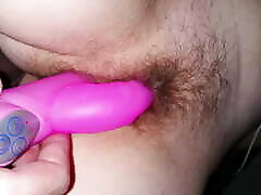 My hairy shering son gf gets a vibrator