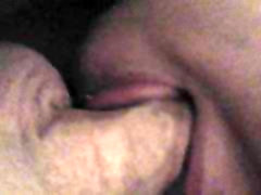 My milf in leather smoking wife tongue teasing my cock pt.2