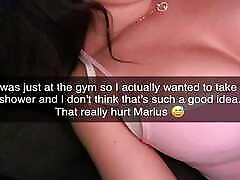 18 year old teen cheats on her boyfriend with her ex on Snapchat after gym workout doggy style