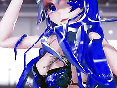 Miku Undress xoxoxo abelinda Hentai Tatto Girl Mmd 3D Blue Hair Color Edit Smixix