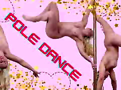Sexy mga batang nagsasalsal nude pole dance increadible strength