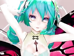 Miku Hentai schoolgirl handjob initiation Undress Creampie MMD 3D Butterfly Shake It MMD 3D Emerald Hair Color Edit Smixix