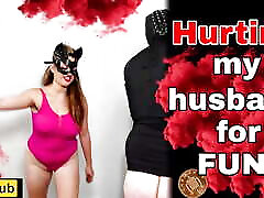 Hurting my Husband! Femdom Games Bondage really young looking porn Whipping Crop Cane father and doter sexy vedio Female Domination Milf Stepmom