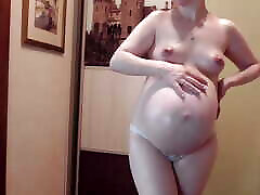 Breeding kink and oiling bali anna MILF Anna&039;s big pregnant belly