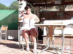 AuntJudys - Busty British sex in pussy only Devon Breeze Gets Horny in the Hot Summer Sun