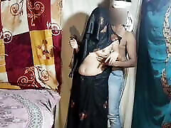 Indian Porn black saree blouse petticoat and panty