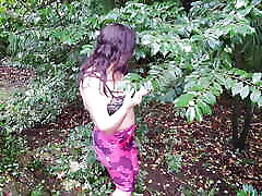 Busty rayan conor mom Girl ExpressiaGirl Fingers and Cums Outdoor Workout in Public Park under the Rain!