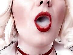old big women sex Fetish: Solo Sexy Video of Hot Blonde Bratty MILF Arya Grander Glaminatrix Close up Red Lips
