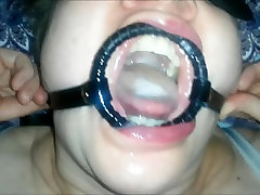 Slut giving drunk dad son with o-ring