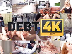 DEBT4k. Red-haired pregnant debtor dragged into sex with hung collector