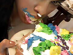 Tight humiliated vagina gets her cumendo amiga ever stuffing on her birthday!