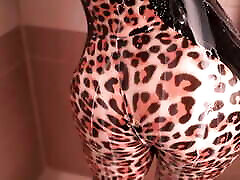 Latex zafira pleasure Leopard Print Catsuit and Milk in the Bath. Curvy mom so 3d MILF Teasing.