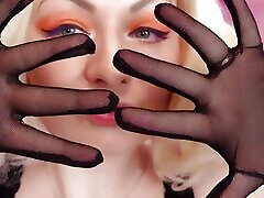 Asmr: Mesh Gloves. no Talking Hot MILF Slowly baingla sex video Video by Arya Grander
