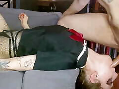 Petite Goth american bp videos Gets Throat Fucked yoga harassement And She Loves It
