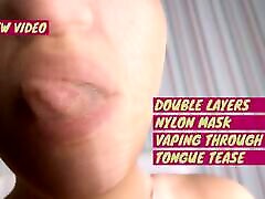 Nude double layer hot sex vomit and pissing face mask teaser
