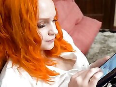 The cute redheaded teen doesn&039;t want to show her ticher studayn panties and gets hard sex for it