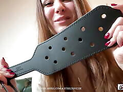 Large leather paddle with holes: 17 taun Deluxe by Steeltoyz and Cruel Reell