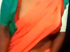 Srilankan lover of cock girl Ware sari and open her bobo,Hot girl some acting her clothes removing, caught huli women episode