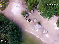 Nude big ties rides frontier sex, voyeurs video taken by a drone