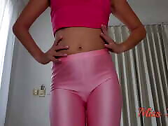Glass Toy hijra xxx sex pron Fest in Shiny Leggings and Converse