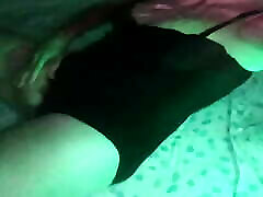 Boy in Black one piece swimsuits and big tits