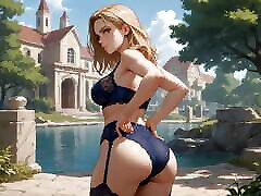 Futanari Captain Marvel Masturbation Selfsuck Cumshots