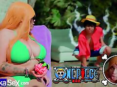 Cosplay - Nami SUPER sex sxsex is fucked by Captain Luffy inside his crew looking for the ONE PIECE.