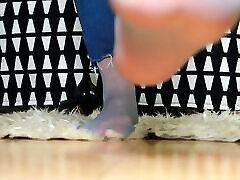 High Heels and Grey Stockings